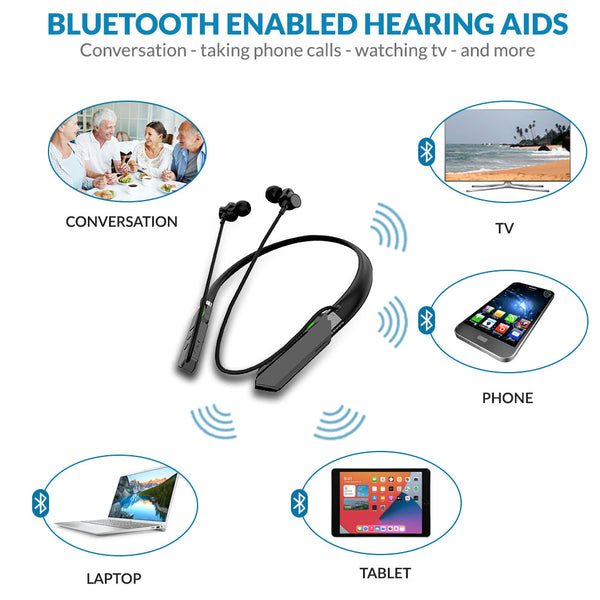 Rechargeable Neckband Bluetooth Hearing Aids  - NW30
